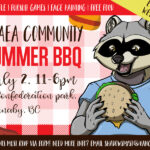 A banner advertising the BCAEA Summber BBQ