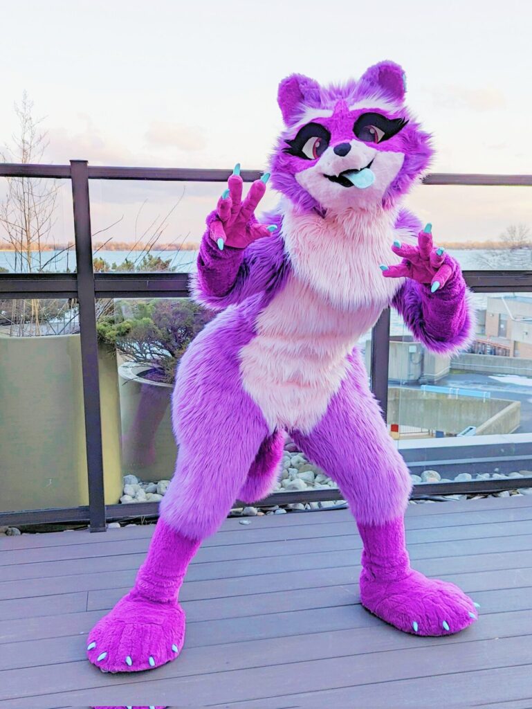 Portrait showing Zee the Raccoon's Fursuit